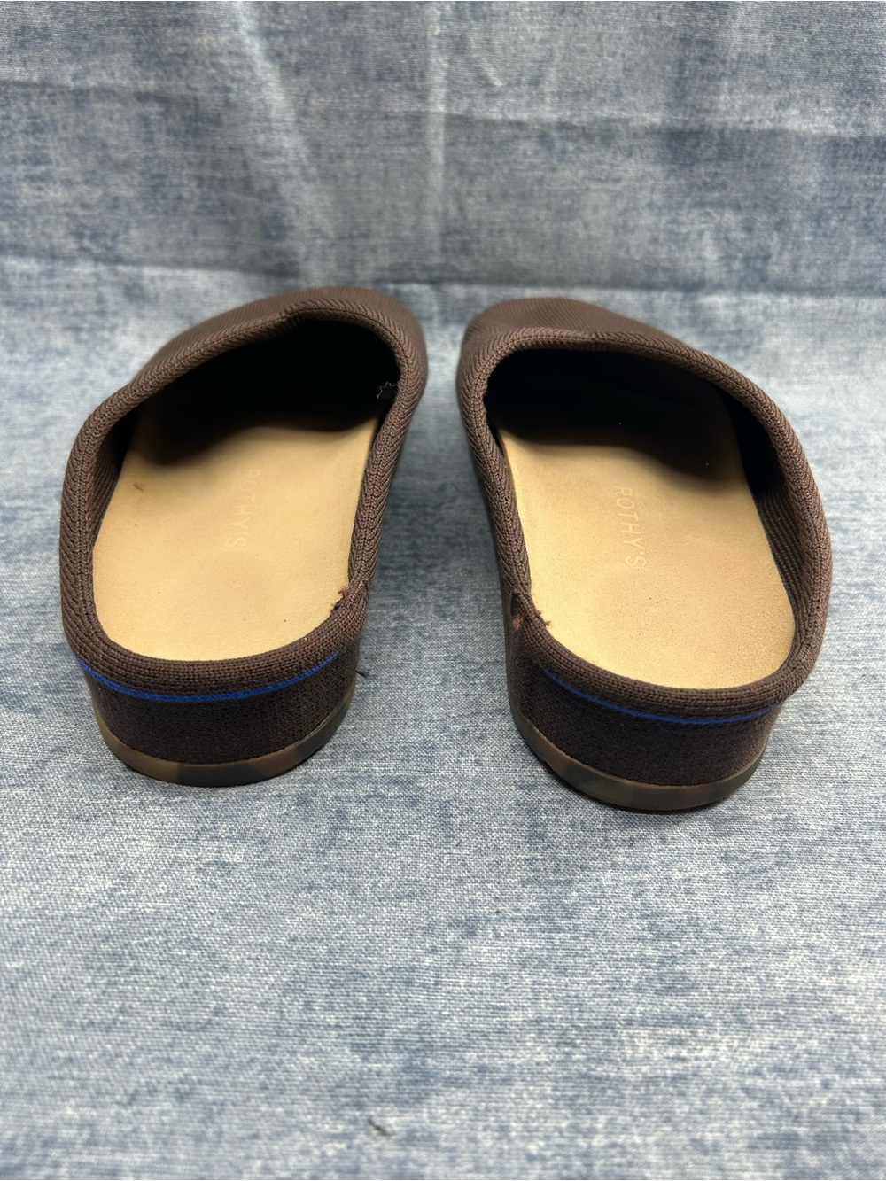 Rothy’s the casual clog mules comfort shoes minimalist knit Sz 11 chestnut - Picture 4 of 11